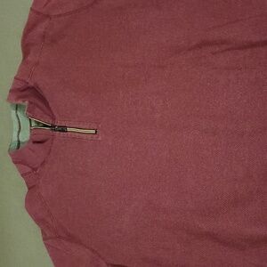Tommy Bahamas Red Quarter Zip Long Sleeved Men's Size Large Sweater